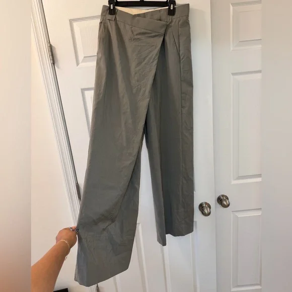 Zara Asymmetric Waist Wool Pants - Picture 3 of 4